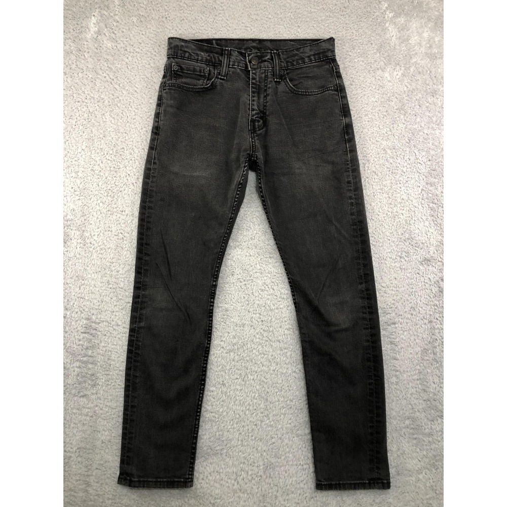 Levis 512 Jeans Mens 29x28 (Tag 29x30) Black Slim Tapered